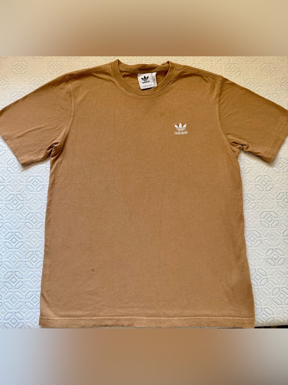 adidas Men’s Tan Trefoil Crew T-Shirt